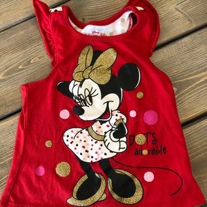 Red Minnie tank top